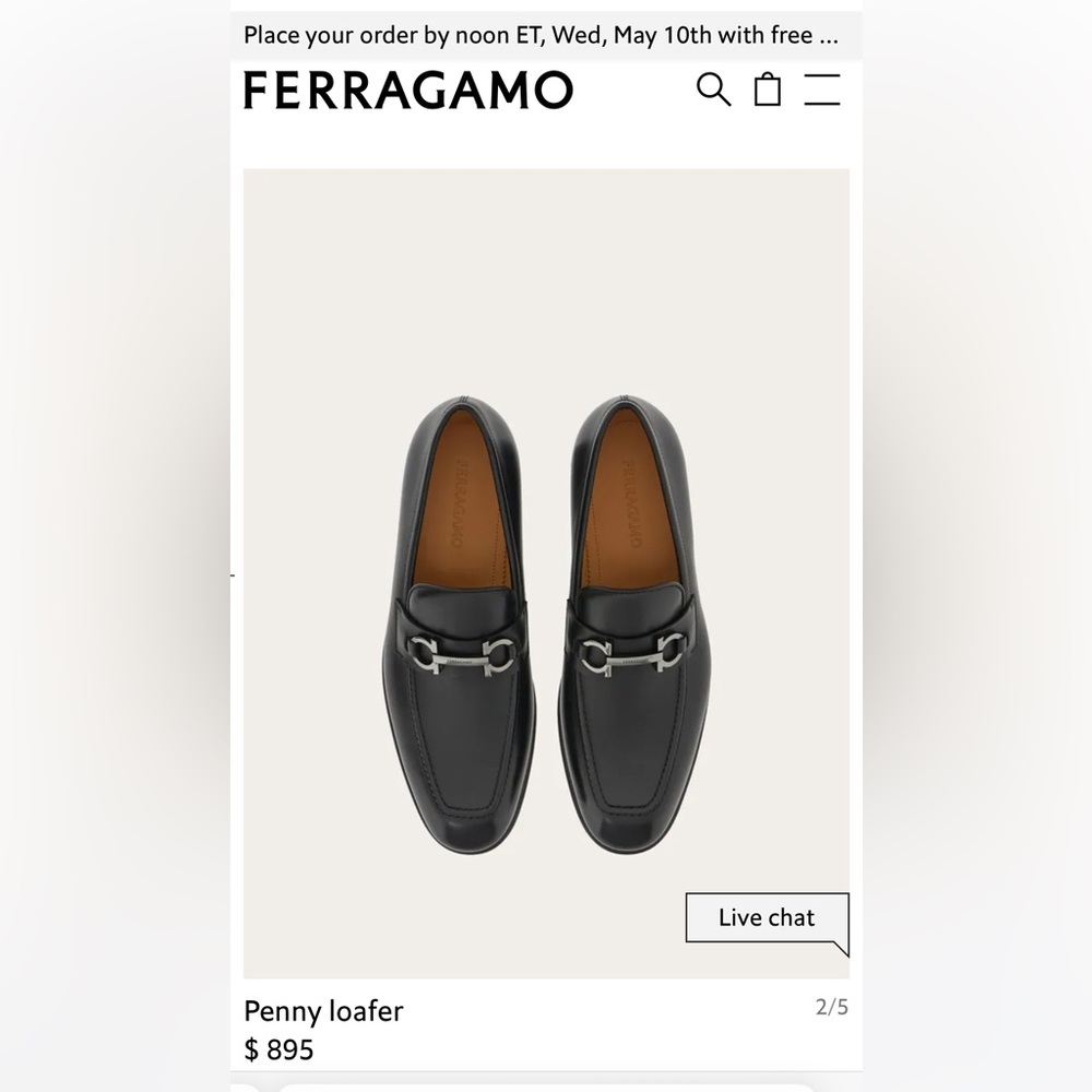 Ferragamo Black penny Loafers